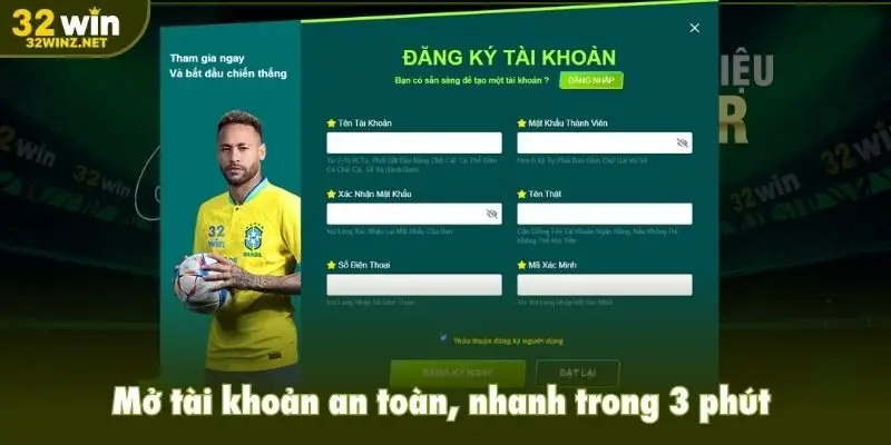 Mở tài khoản an toàn, nhanh trong 3 phút
