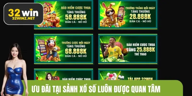 Ưu đãi tại sảnh xổ số luôn được quan tâm đặc biệt